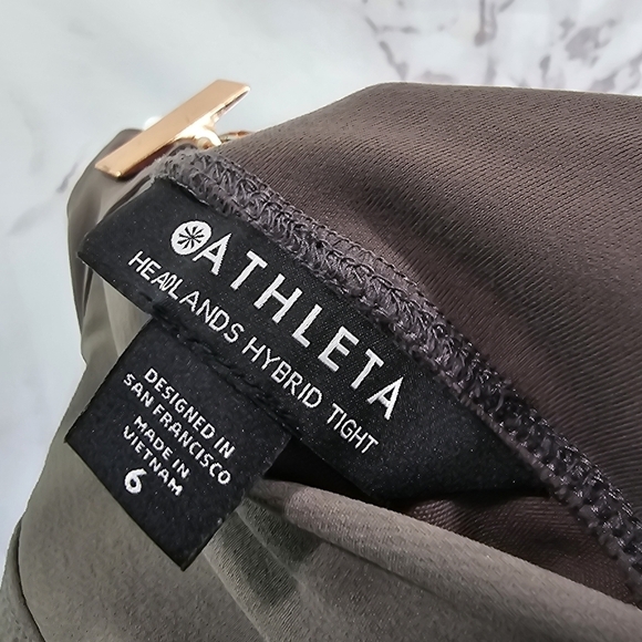 Athleta Jogger Womens 6 Small Brown Headlands Hybrid Tight Jogger Pull On Zip - Picture 4 of 13